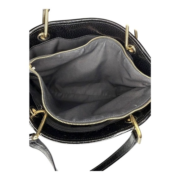 Gucci Black GG Canvas Tote / Satchel with Patent Leather Trim – Made in Italy - Picture 12 of 14